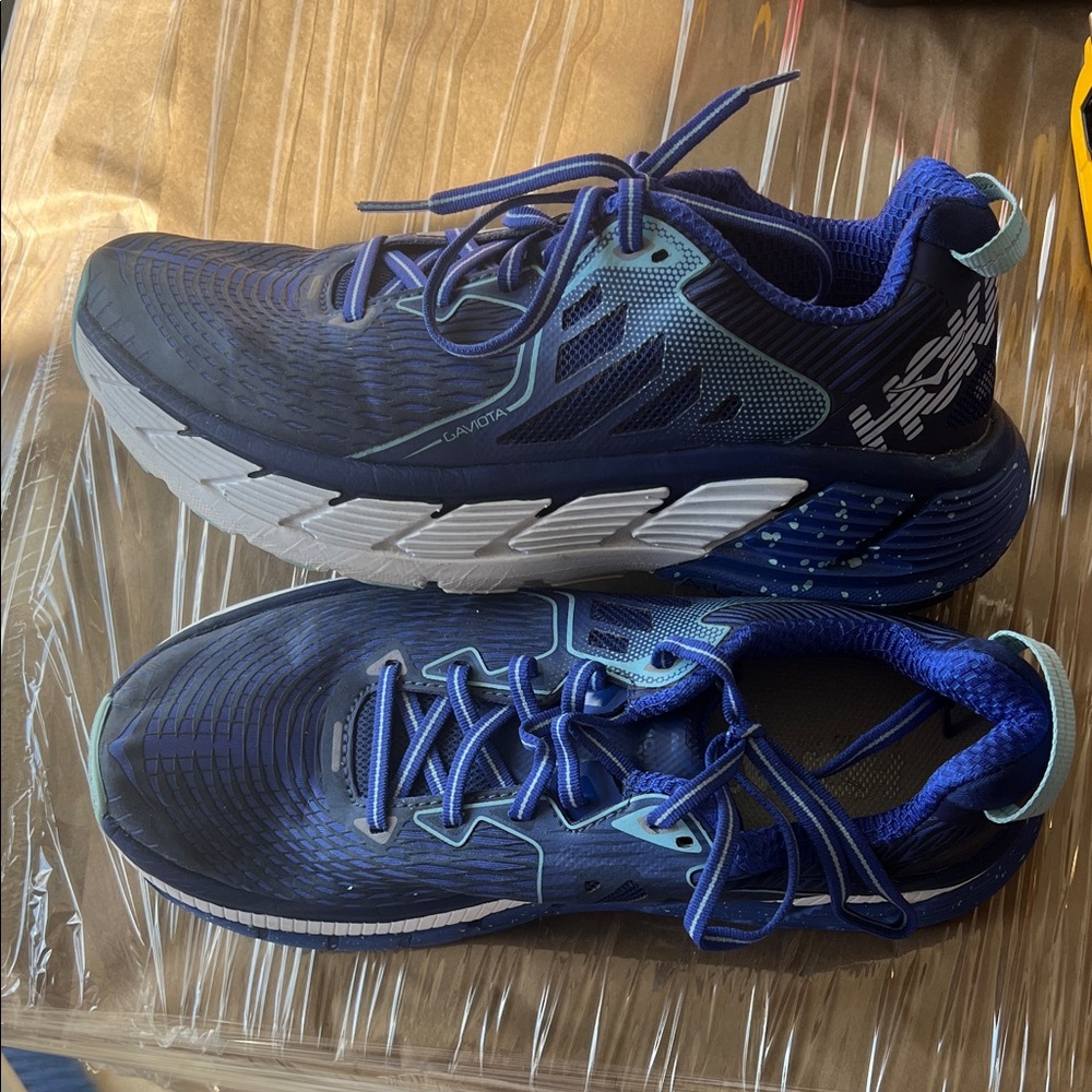 Hoka One One Women’s Gaviota blue and white Athletic Shoes